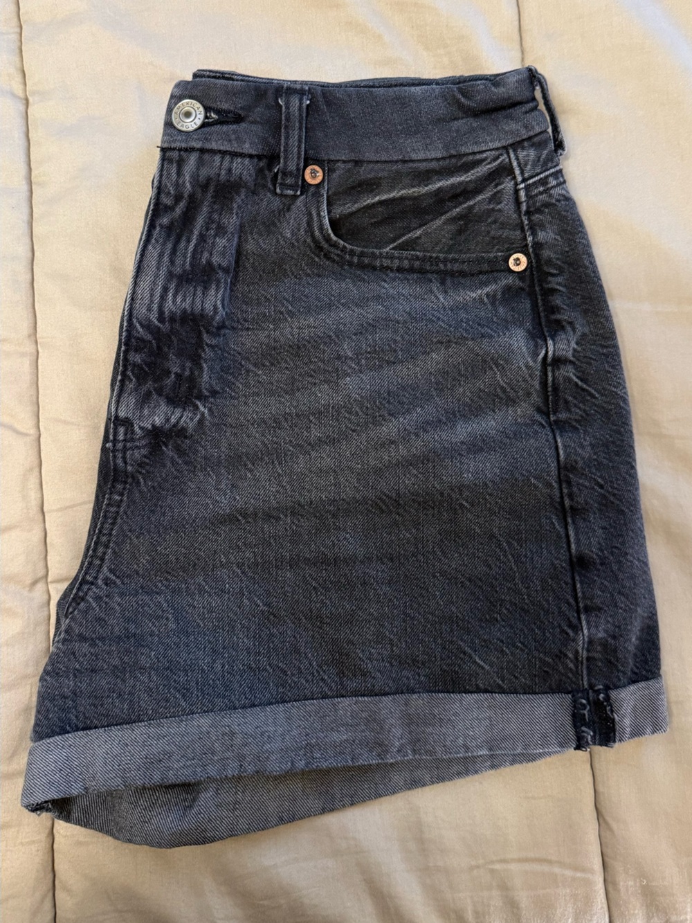 American Eagle Outfitters Black Wash Denim Shorts